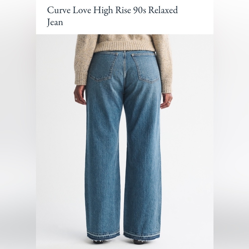 Abercrombie Curve Love High-Rise Jeans - Medium let down Hem - SIZE 30 LONg